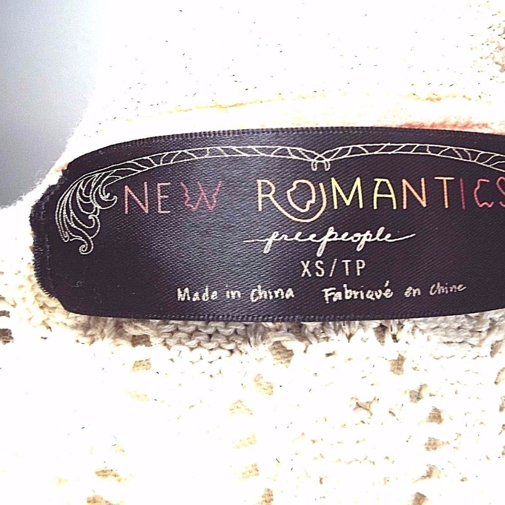 Free People Cream color Gold Flecked